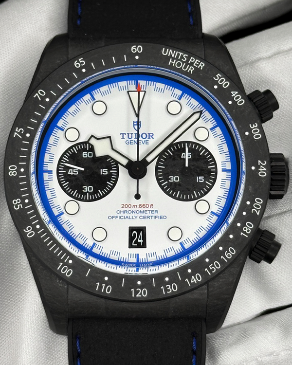 No Reserve - 2026 Tudor Black Bay Chrono "Carbon 25" L.E. 42MM White Dial Rubber Strap (79377KN)