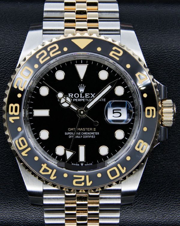 2025 Rolex GMT-Master II "Bumblebee" 40MM Black Dial Two-Tone Jubilee Bracelet (126713GRNR)