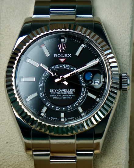 2022 Rolex Sky-Dweller 42MM Black Dial Oyster Bracelet (326934)