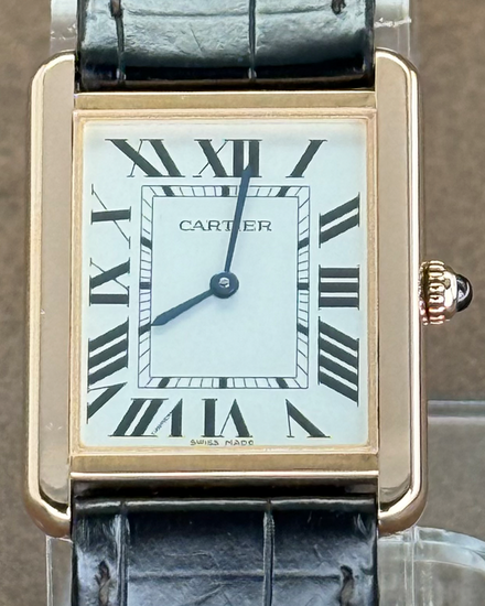 2020 Cartier Tank Solo 34MM Quartz White Dial Leather Strap (W5200025)