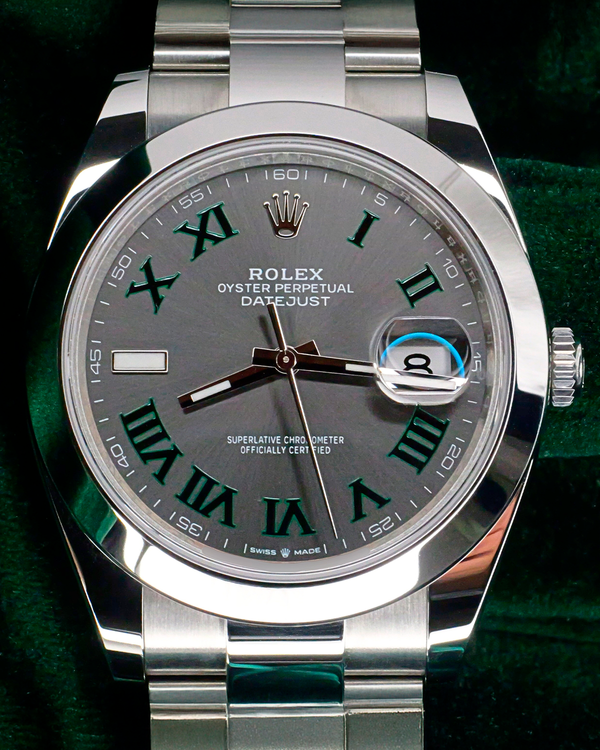 Rolex Datejust "Wimbledon" 41MM Slate Dial Oyster Bracelet (126300)