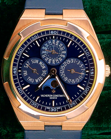 2020 Vacheron Constantin Overseas Perpetual Calendar 41.5MM Blue Dial Leather Strap (4300V/000R-B509)
