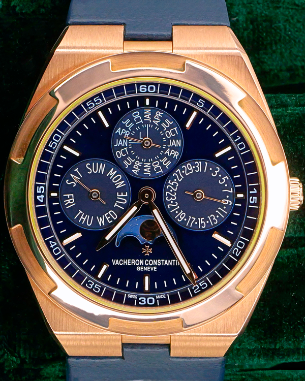 2020 Vacheron Constantin Overseas Perpetual Calendar 41.5MM Blue Dial Leather Strap (4300V/000R-B509)