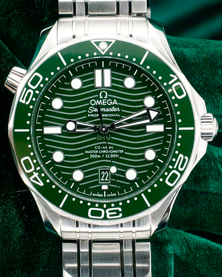 Omega Seamaster Diver 300M "Seaweed" 42MM Green Dial Steel Bracelet (210.30.42.20.10.001)
