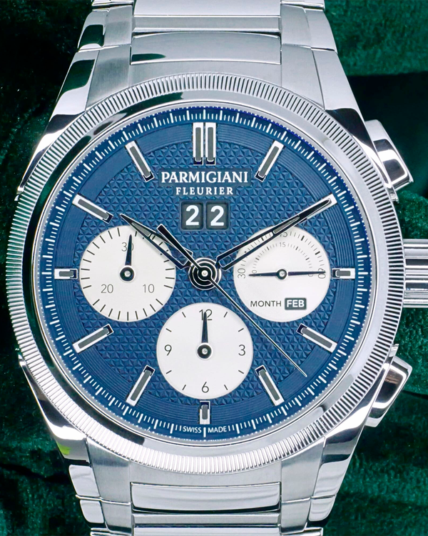 2022 Parmigiani Fleurier Tonda GT Chronograph “Yoshida” L.E. 42MM Blue Dial Steel Bracelet (PFS906)