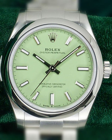 2026 Rolex Oyster Perpetual 31MM Pistachio Dial Oyster Bracelet (277200)