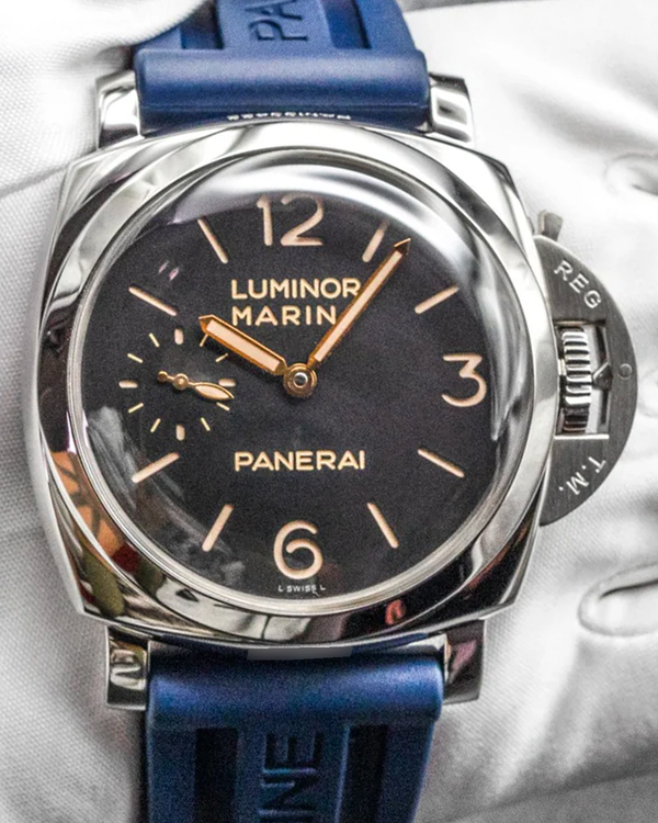 2013 Panerai Luminor Marina 1950 3 Days 47MM Black Dial Rubber Strap (PAM00422)
