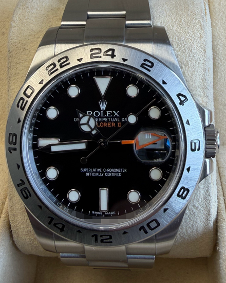 No Reserve - Rolex Explorer II 42MM Black Dial Oyster Bracelet (216570)