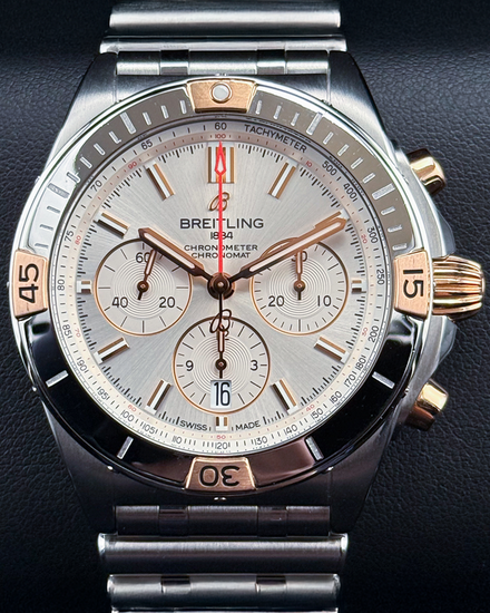 Breitling Chronomat B01 42MM Silver Dial Steel Bracelet (IB0134)