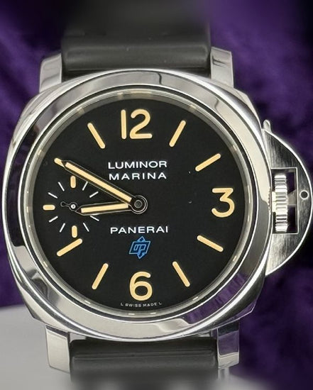 2017 Panerai Luminor Marina Logo 44MM Black Dial Rubber Strap (PAM00631)