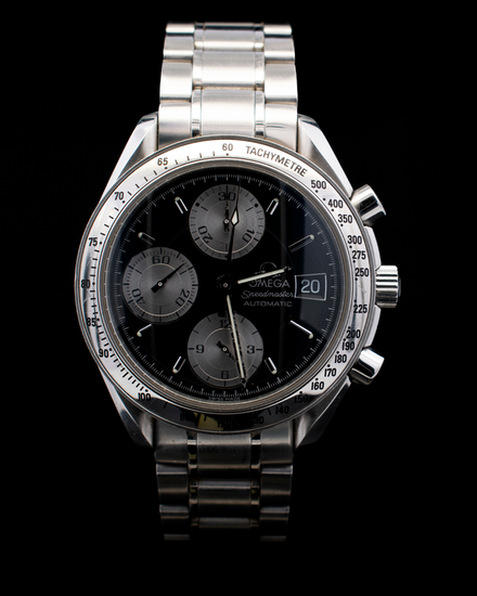 2002 Omega Speedmaster Date 39MM Black Dial Steel Bracelet (3513.51.00)