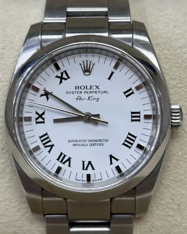 2015 Rolex Air-King 34MM White Dial Oyster Bracelet (114200)