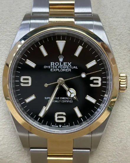 2021 Rolex Explorer 36MM Black Dial Two-Tone Oyster Bracelet (124273)