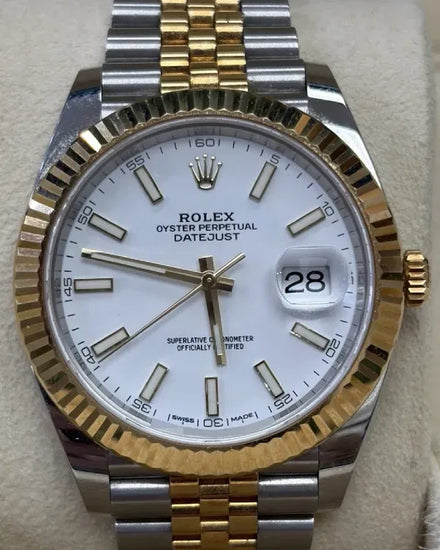 2017 Rolex Datejust 41MM White Dial Two-Tone Jubilee Bracelet (126333)