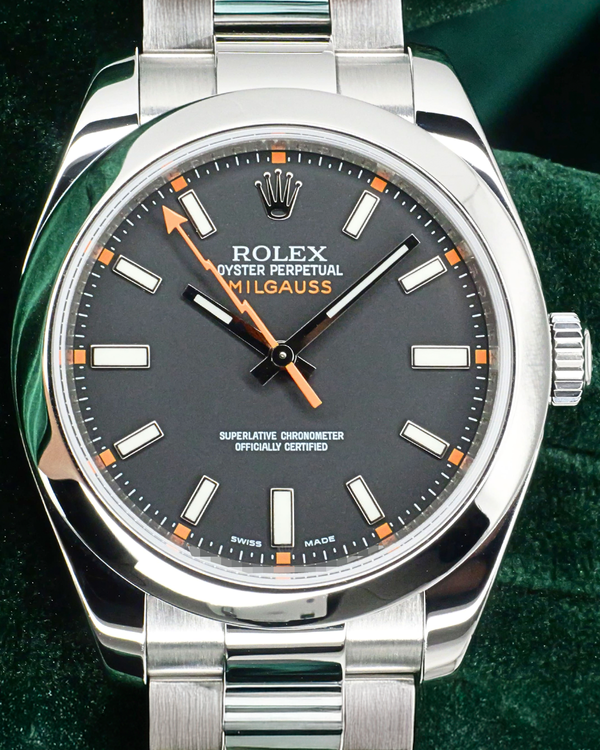 Rolex Milgauss 40MM Black Dial Oyster Bracelet (116400)