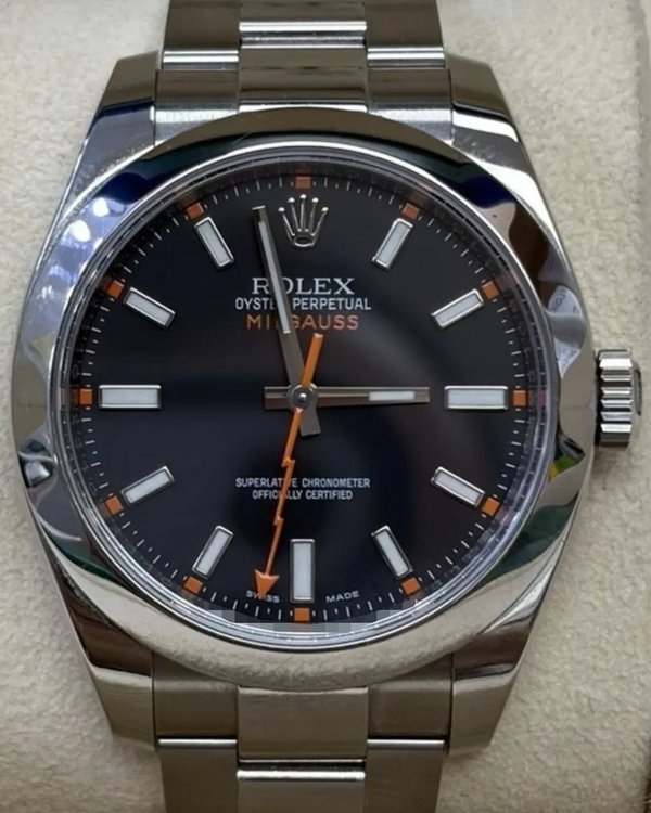2015 Rolex Milgauss 40MM Black Dial Oyster Bracelet (116400GV)