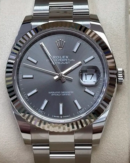 2026 Rolex Datejust 41MM Rhodium Dial Oyster Bracelet (126334)