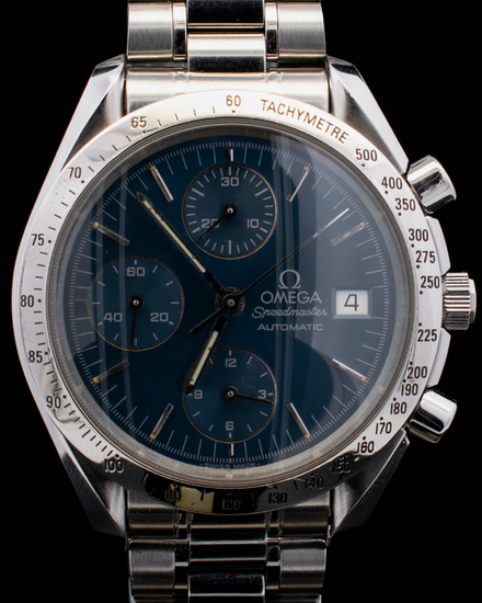 1999 Omega Speedmaster Date 39MM Blue Dial Steel Bracelet (3511.80.00)