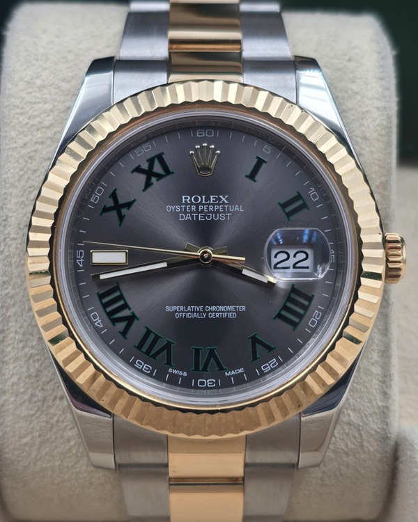 2013 Rolex Datejust II "Wimbledon" 41MM Slate Dial Two-Tone Oyster Bracelet (116333)
