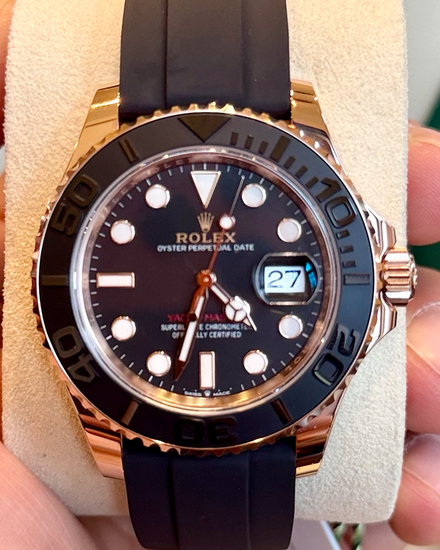 2025 Rolex Yacht-Master 40MM Black Dial Rubber Strap (126655)