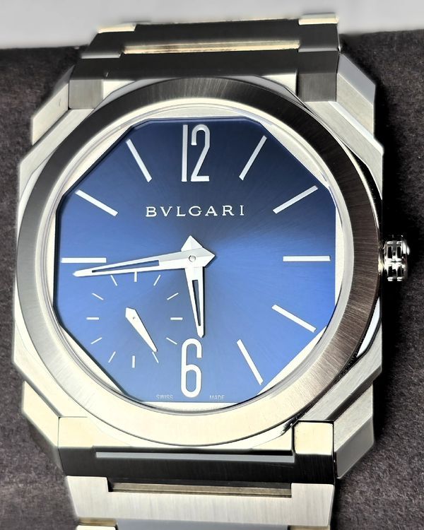 No Reserve - 2025 Bvlgari Octo Finissimo 40MM Blue Dial Steel Bracelet (103431)