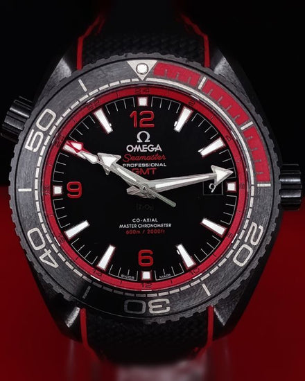 2019 Omega Seamaster Planet Ocean 600M "Deep Black" 45.5MM Black Dial Textile Strap (215.92.46.22.01.003)