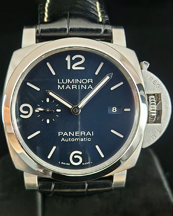 2021 Panerai Luminor Marina 44MM Blue Dial Leather Strap (PAM01313)