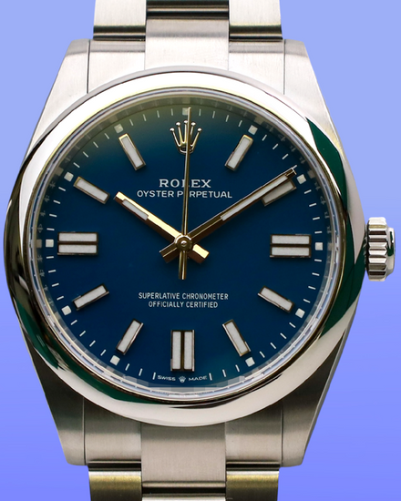 No Reserve - 2026 Rolex Oyster Perpetual 41MM Blue Dial Oyster Bracelet (134300)