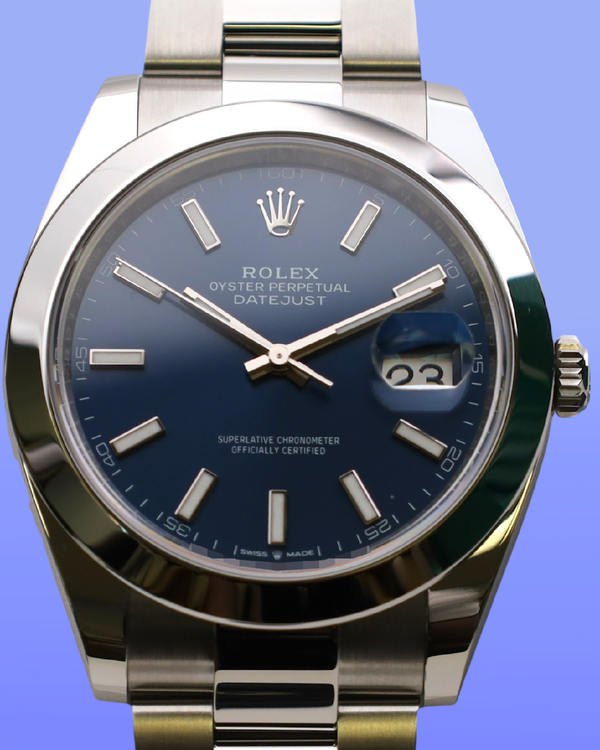 2026 Rolex Datejust 41MM Blue Dial Oyster Bracelet (126300)