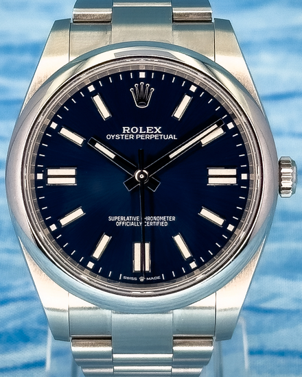 2024 Rolex Oyster Perpetual 41MM Blue Dial Oyster Bracelet (124300)