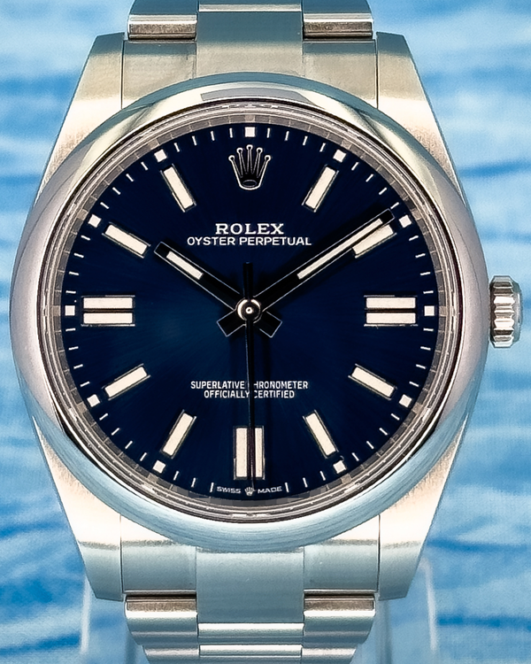 2024 Rolex Oyster Perpetual 41MM Blue Dial Oyster Bracelet (124300)