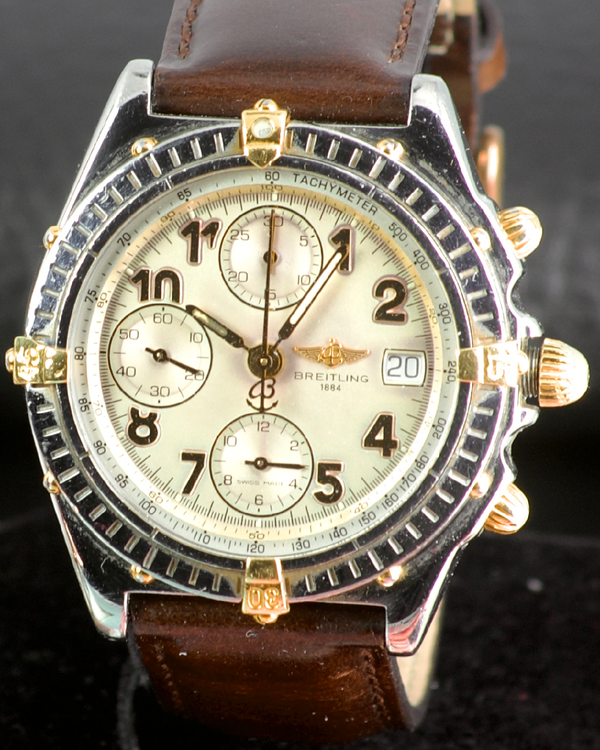 Breitling Chronomat 39MM Ivory Dial Leather Strap (B13050.1)