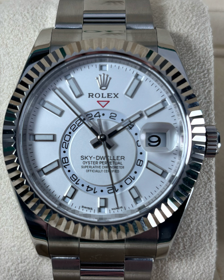 2021 Rolex Sky-Dweller 42MM White Dial Oyster Bracelet (326934)