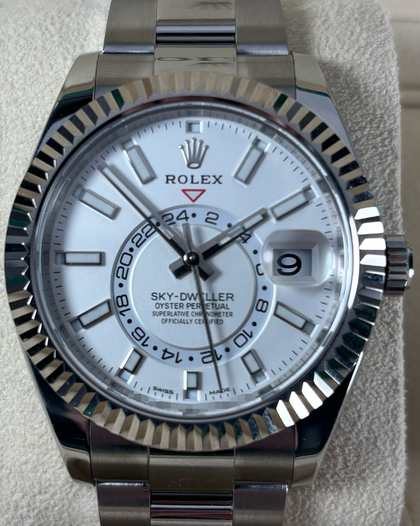 2021 Rolex Sky-Dweller 42MM White Dial Oyster Bracelet (326934)