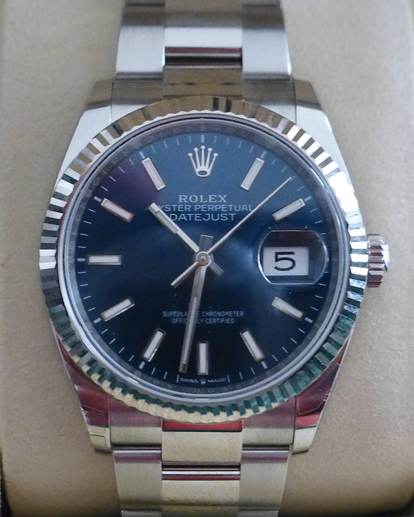 2026 Rolex Datejust 36MM Blue Dial Oyster Bracelet (126234)