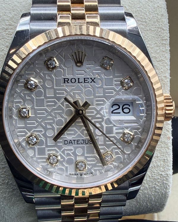 2014 Rolex Datejust 41MM Silver "Jubilee Motif" Dial Two-Tone Jubilee Bracelet (126333)