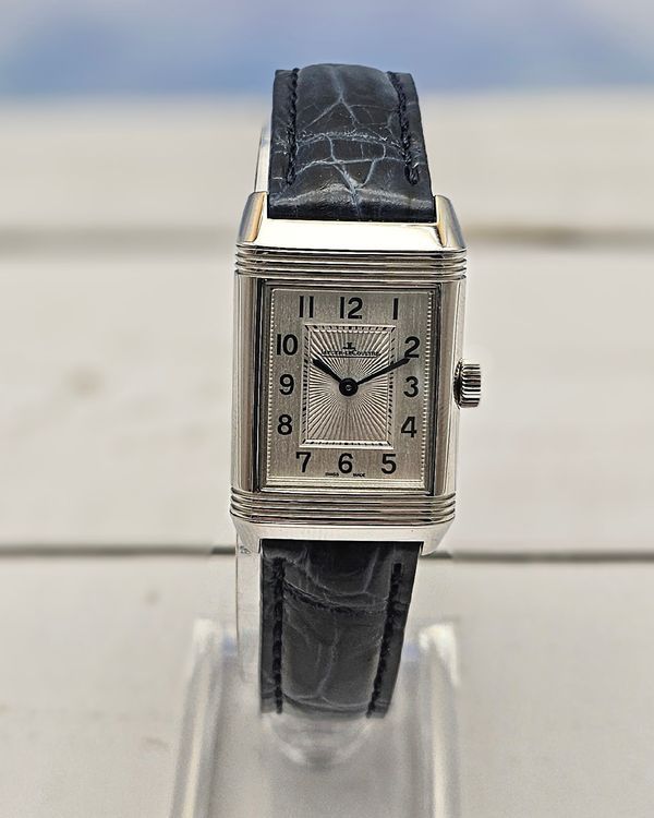 No Reserve - 2022 Jaeger-LeCoultre Reverso Classic Duetto 34.2MM Silver/Black Dial Leather Strap (Q2668432)