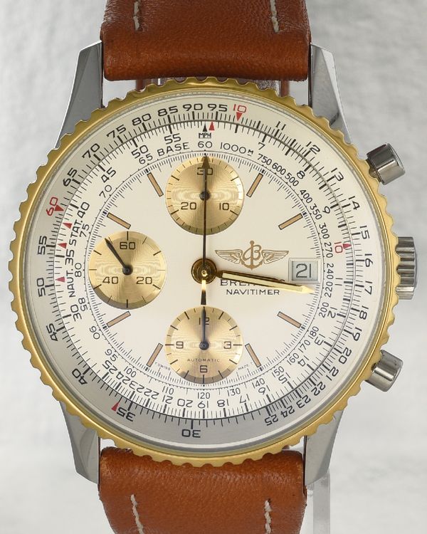 Breitling Navitimer 41MM White Dial Leather Strap (B13019)