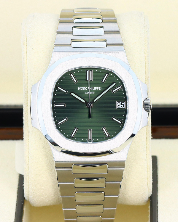 Patek Philippe Nautilus 40MM Green "Olive" Dial Steel Bracelet (5711/1A-014)