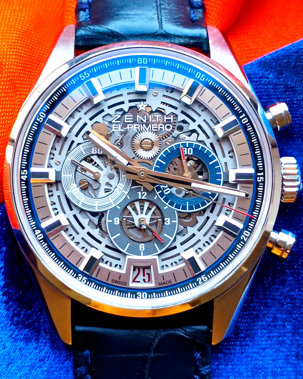 2017 Zenith Chronomaster El Primero Full Open 42MM Skeleton Dial Aftermarket Rubber Strap (03.2081.400/78.M2040)