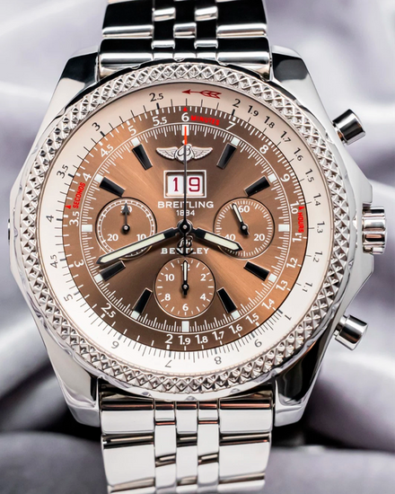Breitling Bentley Motors 6.75 Chronograph 49MM Brown Dial Steel Bracelet (A44362)