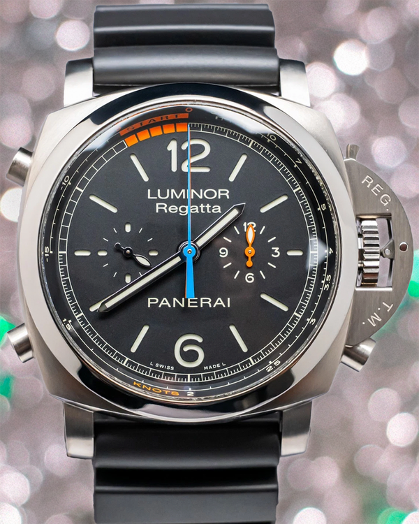 2015 Panerai Luminor 1950 Regatta 3 Days Chrono Flyback 47MM Black Dial Rubber Strap (PAM00526)