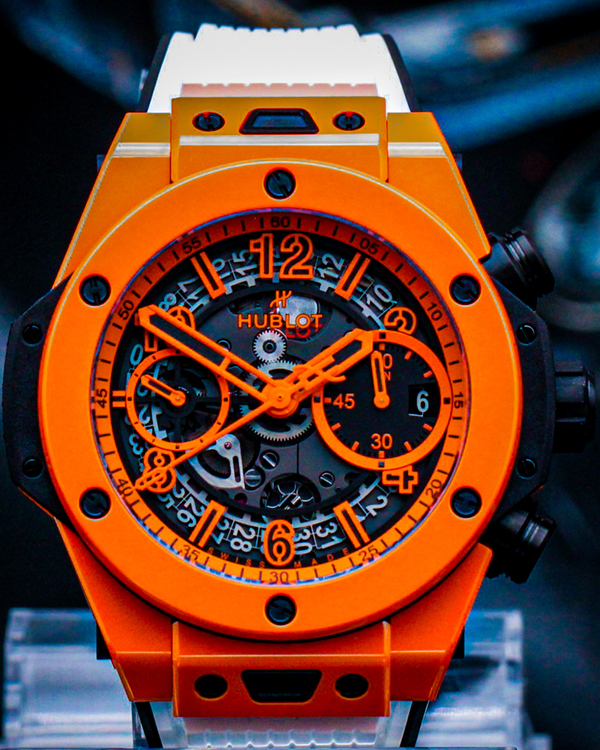 2025 Hublot Big Bang Unico Orange Ceramic L. E. 42MM Skeleton Dial Rubber Strap (441.CU.5910.RX)