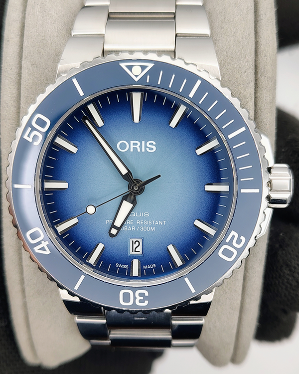 Oris Aquis "Lake Bakial" L.E. 43MM Blue Dial Steel Bracelet (01 773 7730 4175)