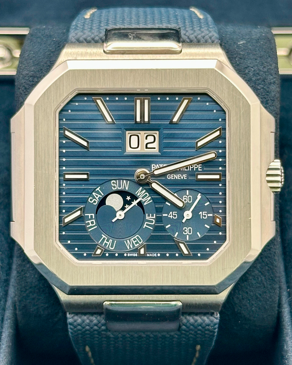 2024 Patek Philippe Cubitus 45MM Blue Dial Leather Strap (5822P-001)