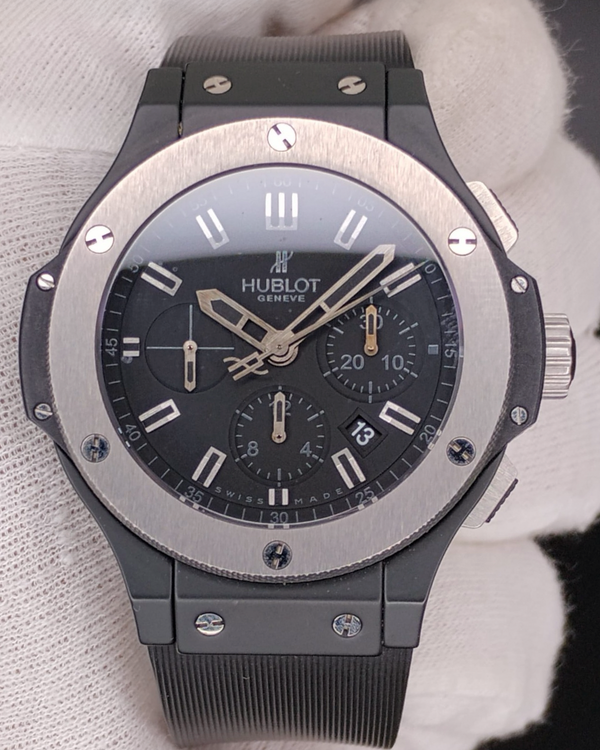 2013 Hublot Big Bang "Ice Bang" 44MM Black Dial Rubber Strap (301.CK.1140.RX)