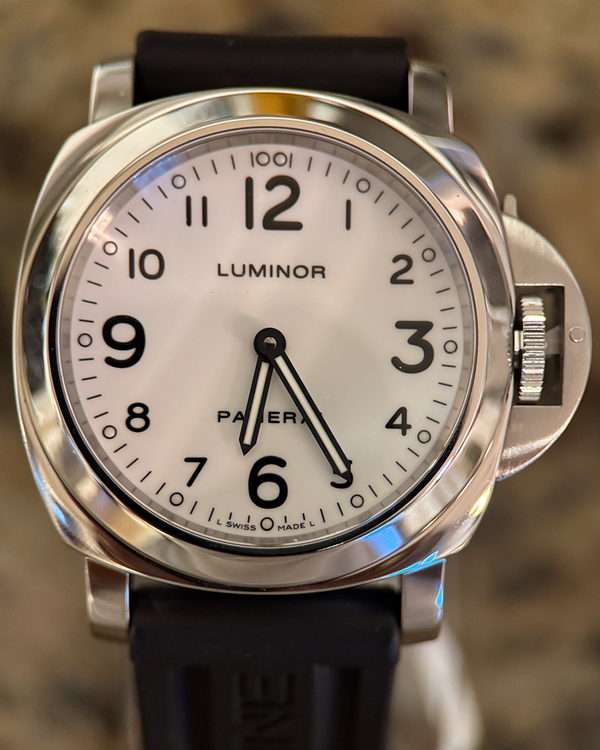 2013 Panerai Luminor Base 44MM White Dial Rubber Strap (PAM00114)