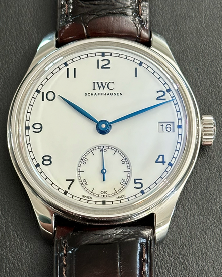 2018 IWC Schaffhausen Portugieser Eight Days "150 Years" L.E. 43MM White Dial Leather Strap (IW510212)