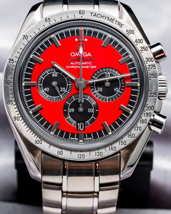 Omega Speedmaster Michael "The Legend" Schumacher 42MM Red Dial Steel Bracelet (3506.61.00)