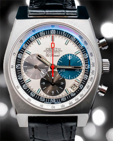 Rare 1969 Zenith El Primero Vintage L.E. 40MM Silver Dial Aftermarket Leather Strap (03.1969.469/01.C490)